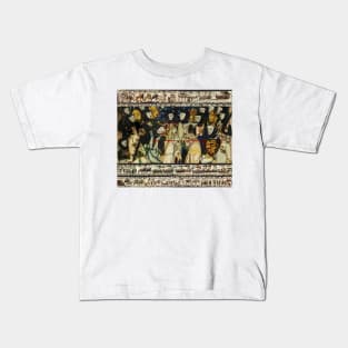 THE BAYEUX TAPESTRY And Medieval Miniature ,Death of King Harold at Battle of Hastings Kids T-Shirt